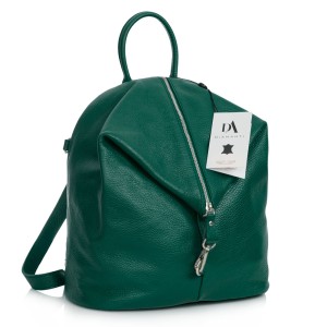 Rucsac dama din piele naturala DiAmanti Zanella Verde Smarald